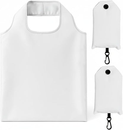 2 Pack Foldable Shopping Bag, Reusable Grocery Tote Bag, Green A