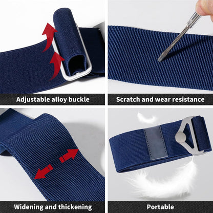 2-in-1 Travel Belt for Luggage Straps Add a Bag Bungees Luggage Strap Over Handle Suitcases Belt for Carry On Bag Elastic Belt Adjustable Suitcase Strap Airport Travel Accessories Black