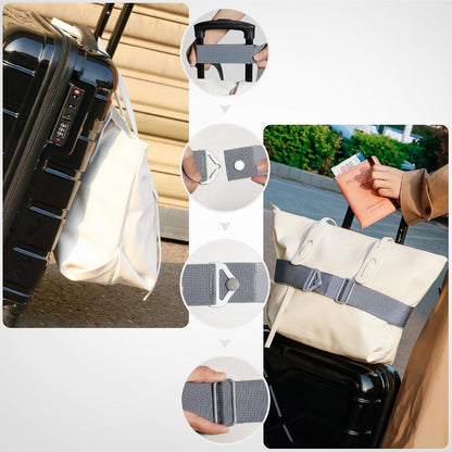 2-in-1 Travel Belt for Luggage Straps Add a Bag Bungees Luggage Strap Over Handle Suitcases Belt for Carry On Bag Elastic Belt Adjustable Suitcase Strap Airport Travel Accessories Black