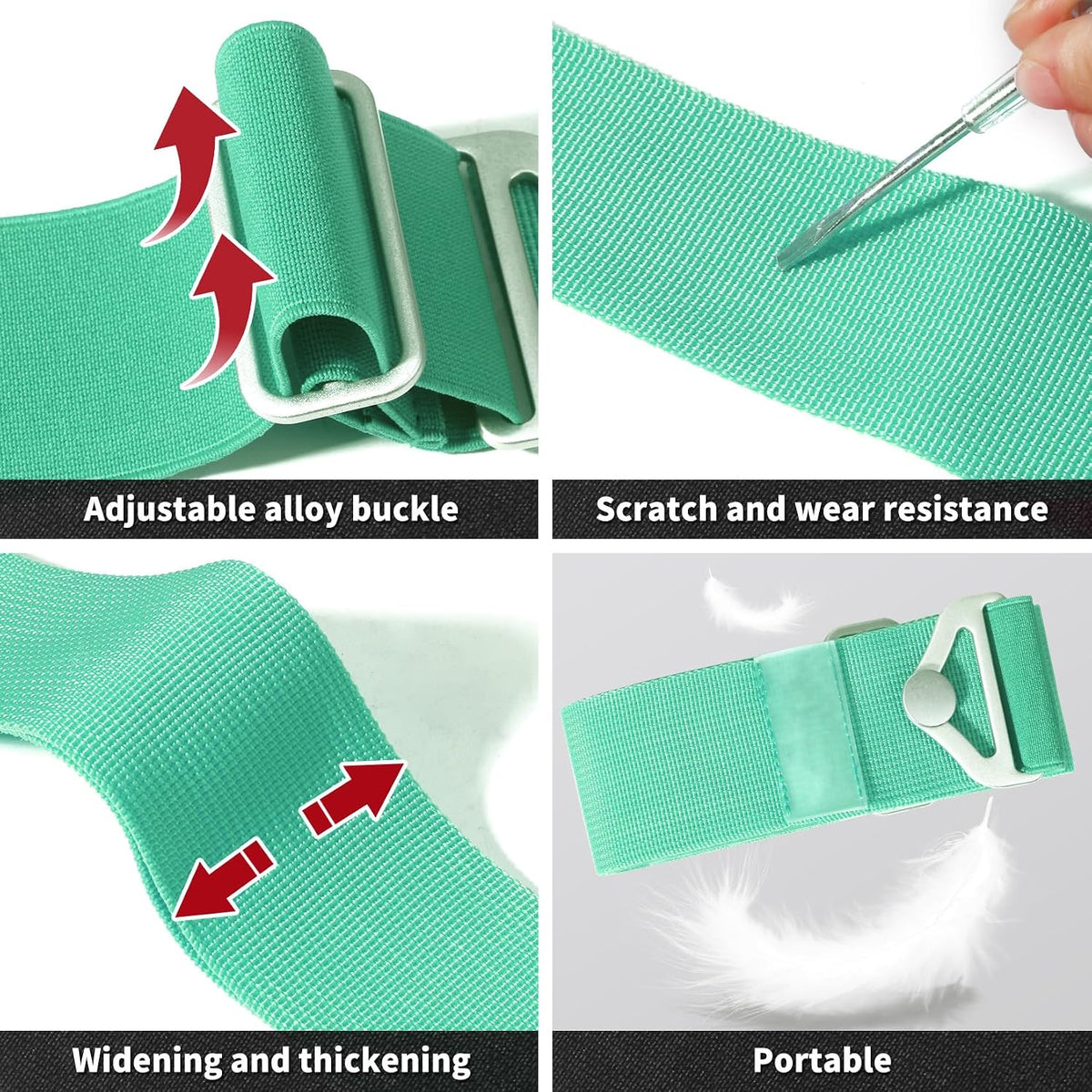 2-in-1 Travel Belt for Luggage Straps Add a Bag Bungees Luggage Strap Over Handle Suitcases Belt for Carry On Bag Elastic Belt Adjustable Suitcase Strap Airport Travel Accessories Black