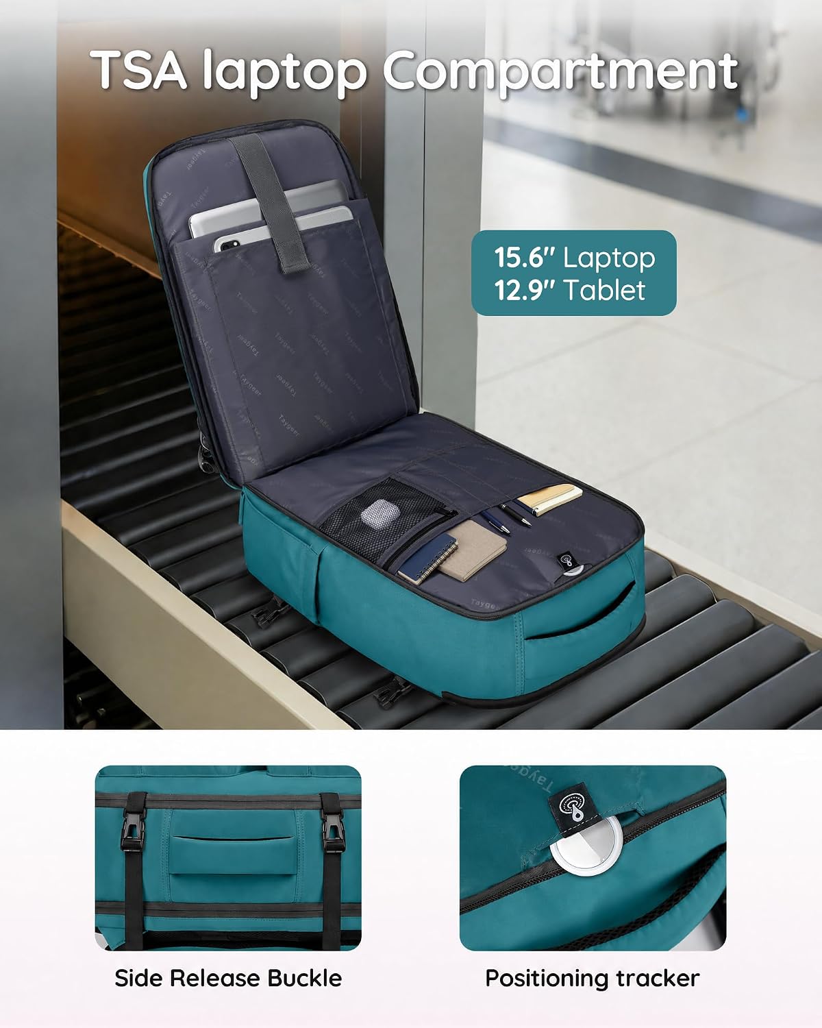 Travel Backpack for Women, Travel Personal Item Bag with Shoe Pouch