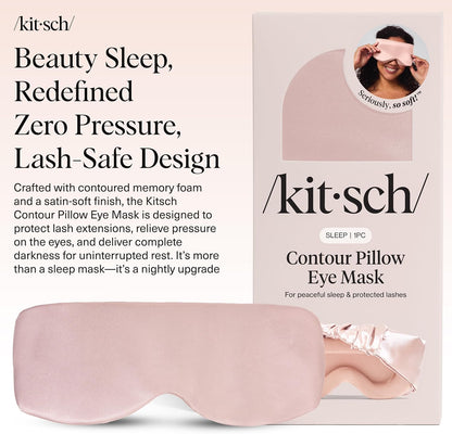 Satin Sleep Mask | Eye Masks for Sleep - Charcoal Black