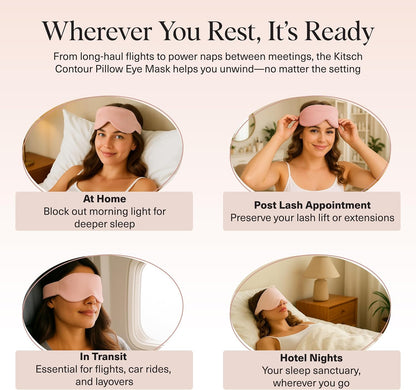Satin Sleep Mask | Eye Masks for Sleep - Charcoal Black
