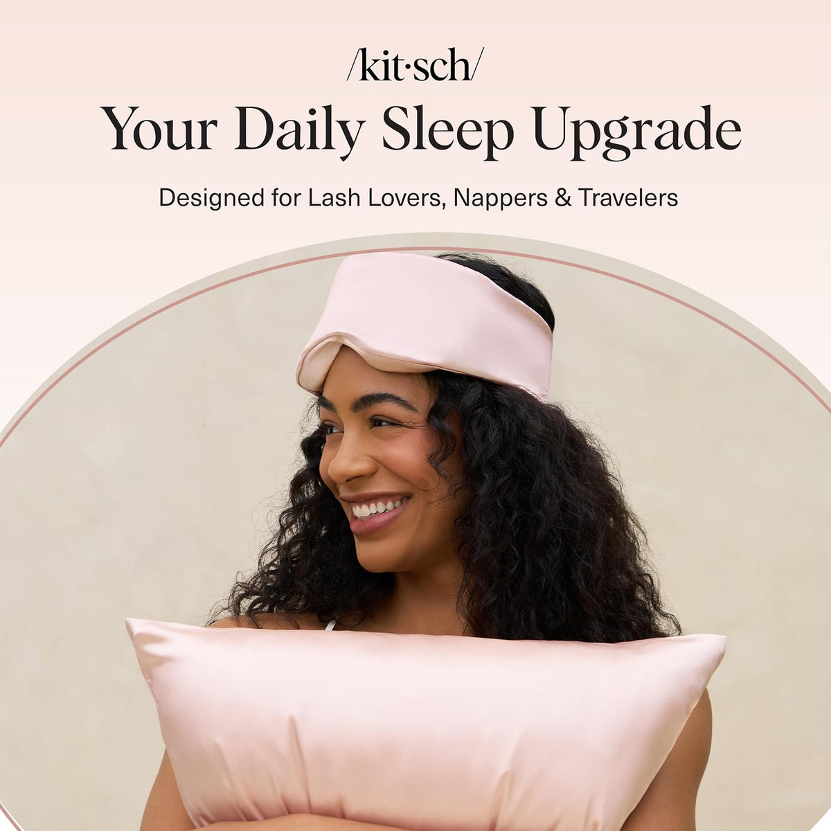 Satin Sleep Mask | Eye Masks for Sleep - Charcoal Black