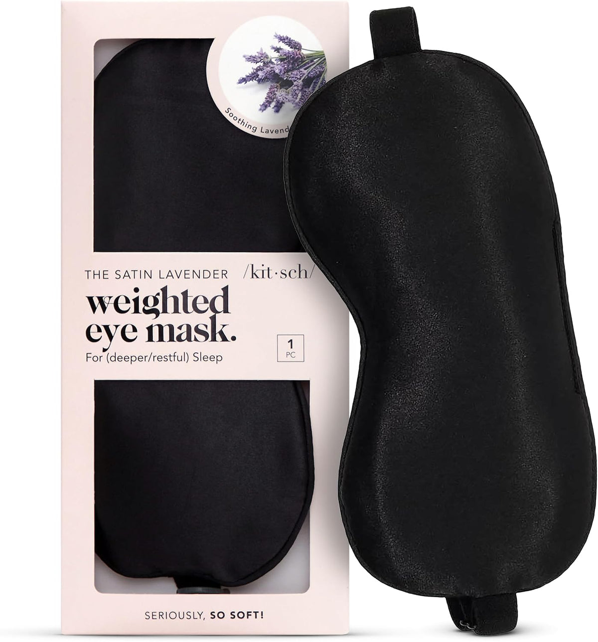 Satin Sleep Mask | Eye Masks for Sleep - Charcoal Black