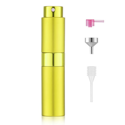 LISAPACK 8ML Atomizer Perfume Spray Bottle for Travel, Empty Refillable Cologne Dispenser, Portable Sprayer (Matte Black)