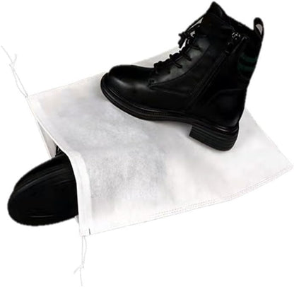 30 eco-friendly travel shoe bag storage bags, non-woven breathable dust-proof bag with rope, suitable for storing shoes and bags, isolate dust and keep shoes and bags clean and tidy. (15.7inX19.68in)