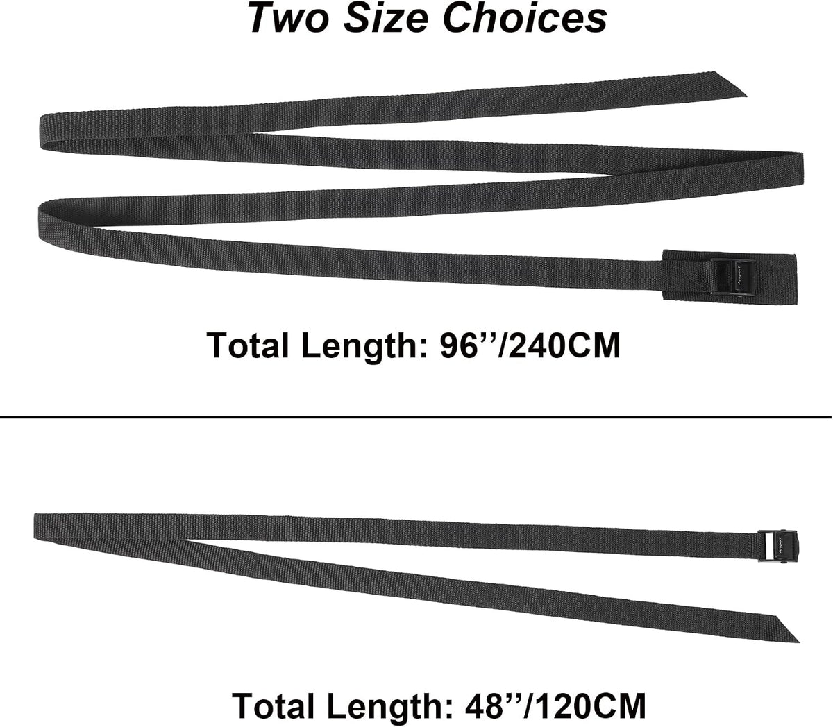 Lashing Straps with Buckles Adjustable Cam Buckle Tie Down Cinch Strap for Packing Black 4 Pack