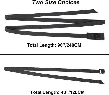 Lashing Straps with Buckles Adjustable Cam Buckle Tie Down Cinch Strap for Packing Black 4 Pack