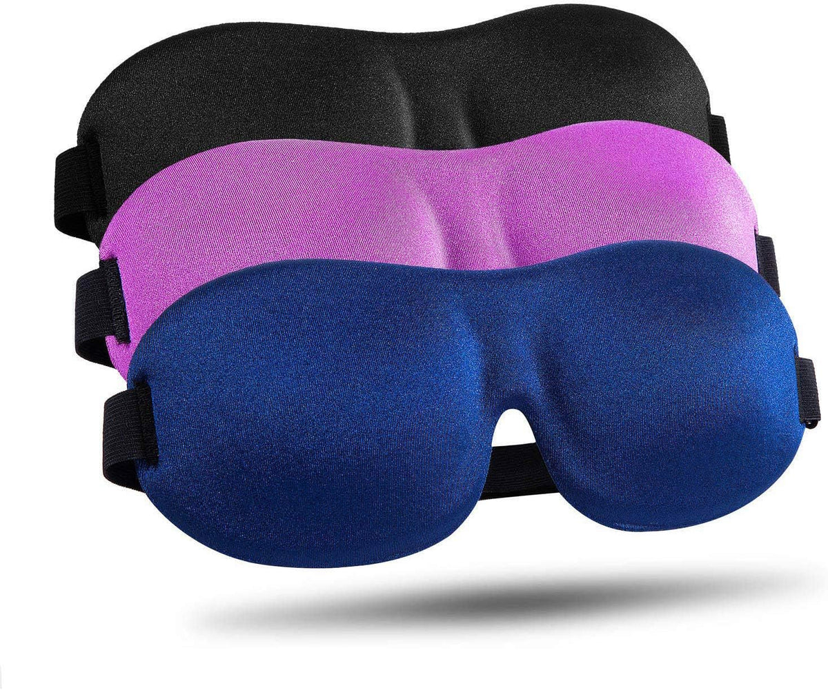 Sleep Mask for Side Sleeper 3 Pack, Blackout 3D Eye Mask