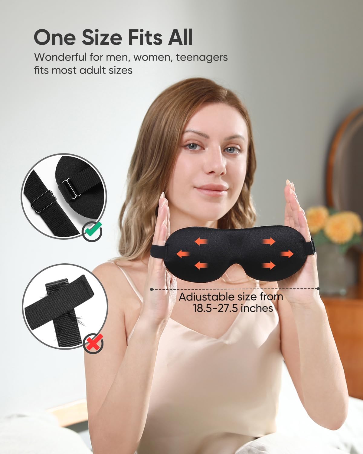 Sleep Mask for Side Sleeper 3 Pack, Blackout 3D Eye Mask