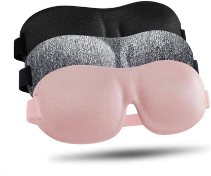 Sleep Mask for Side Sleeper 3 Pack, Blackout 3D Eye Mask