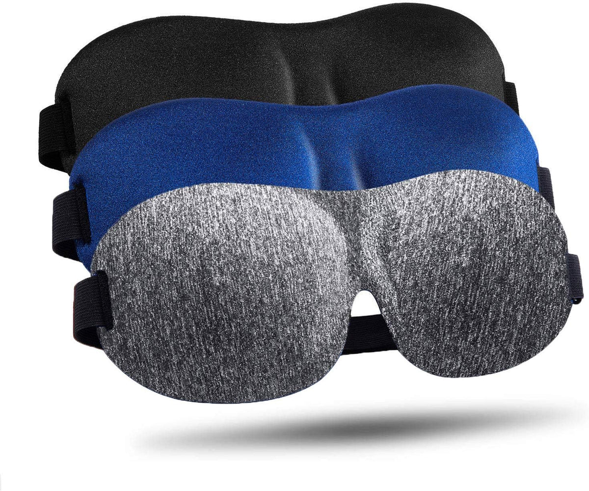 Sleep Mask for Side Sleeper 3 Pack, Blackout 3D Eye Mask