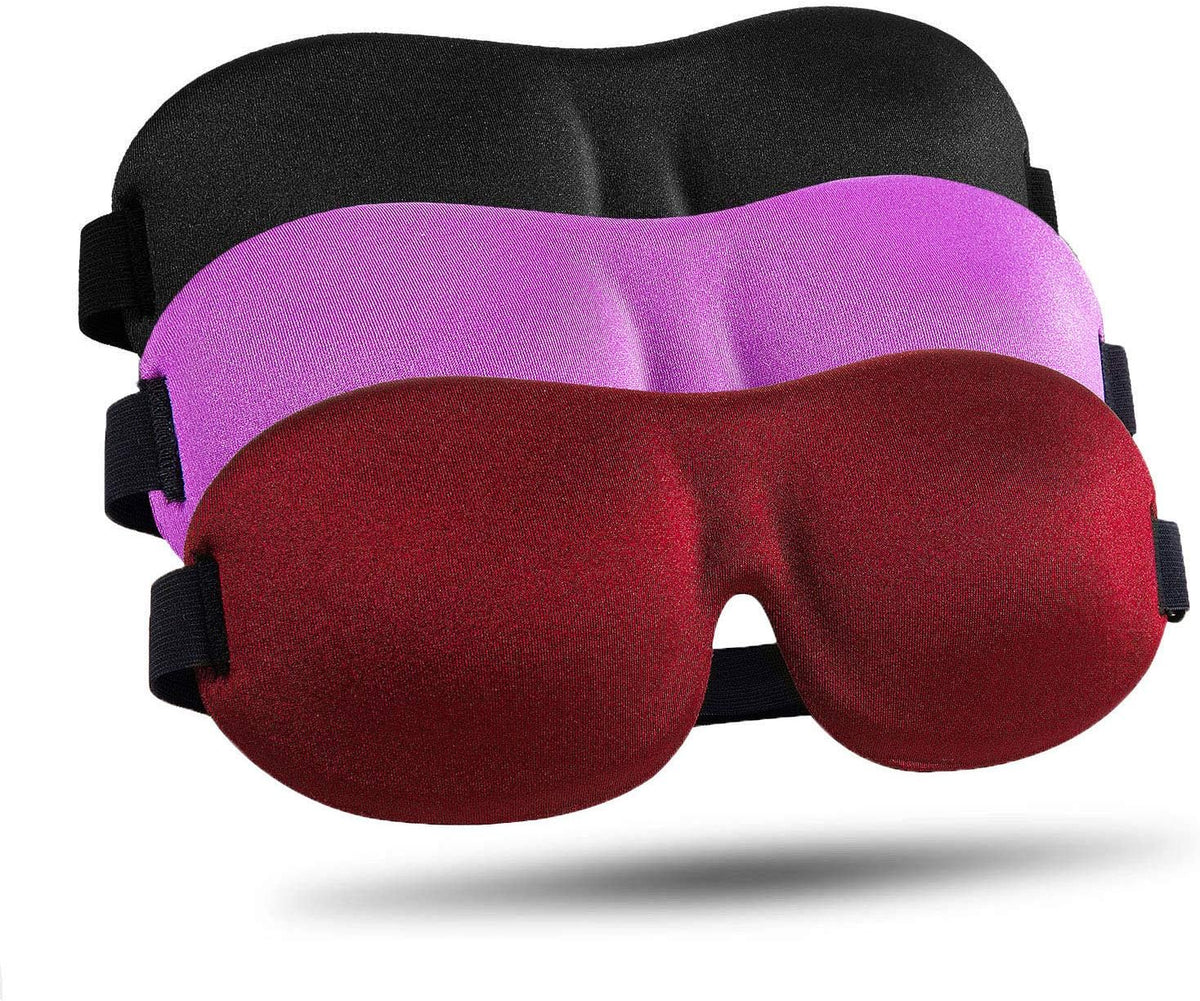 Sleep Mask for Side Sleeper 3 Pack, Blackout 3D Eye Mask