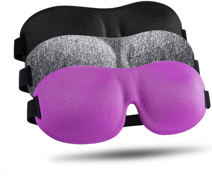 Sleep Mask for Side Sleeper 3 Pack, Blackout 3D Eye Mask