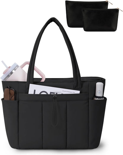 Tote Bag for Women, Puffy Handbags for Work, Travel, Nurse