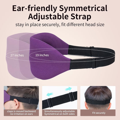 Sleep Mask for Back and Side Sleeper, Travel Eye Cover, Black