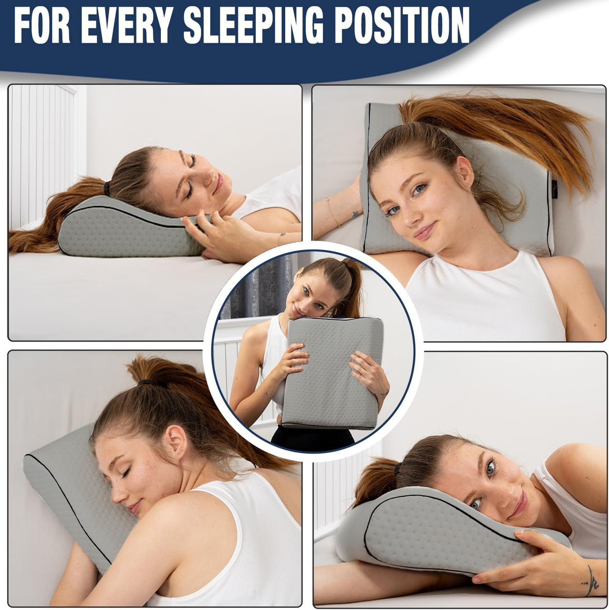 Travel & Camping Comfortable Memory Foam Pillow – Easy to Carry Portable Bag – Temperature Regulating Pillow Case