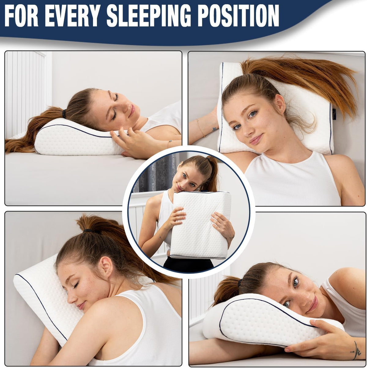 Travel & Camping Comfortable Memory Foam Pillow – Easy to Carry Portable Bag – Temperature Regulating Pillow Case