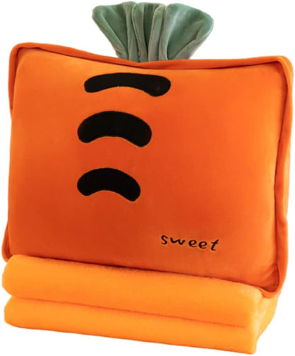 15inch Pink Strawberry Stuffed Fruit Travel Pillow Blanket,Travel Set