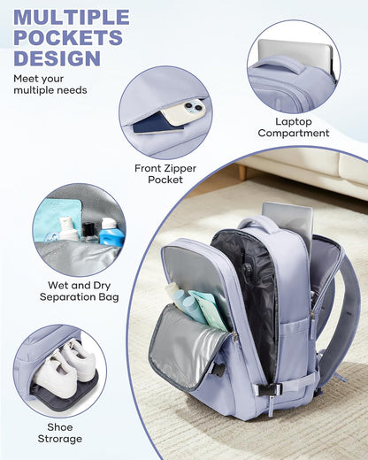 Vacuum Seal Backpack for Travel with Air Pump Compression Vacpack Carry on Flight Approved Daypack Laptop Space Saver Bags Storage with Vacuum System 18x14x8 inches Travel Bag Women Men Black - Colors A