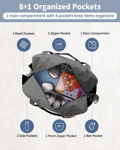 Carry on Duffle Bag Underseat for Airplane, Personal Item Travel Bag