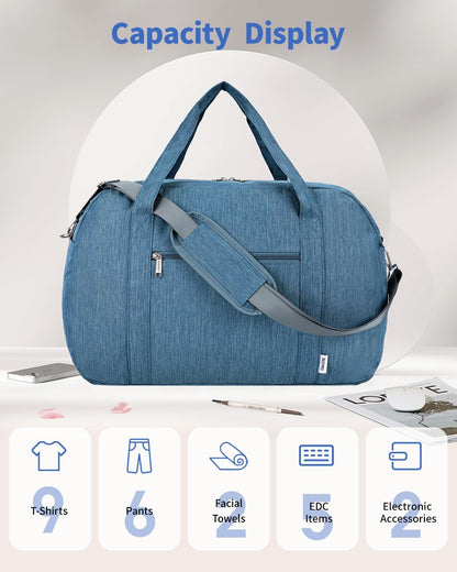 Carry on Duffle Bag Underseat for Airplane, Personal Item Travel Bag