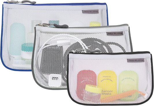 Set of 3 Assorted Piped Pouches