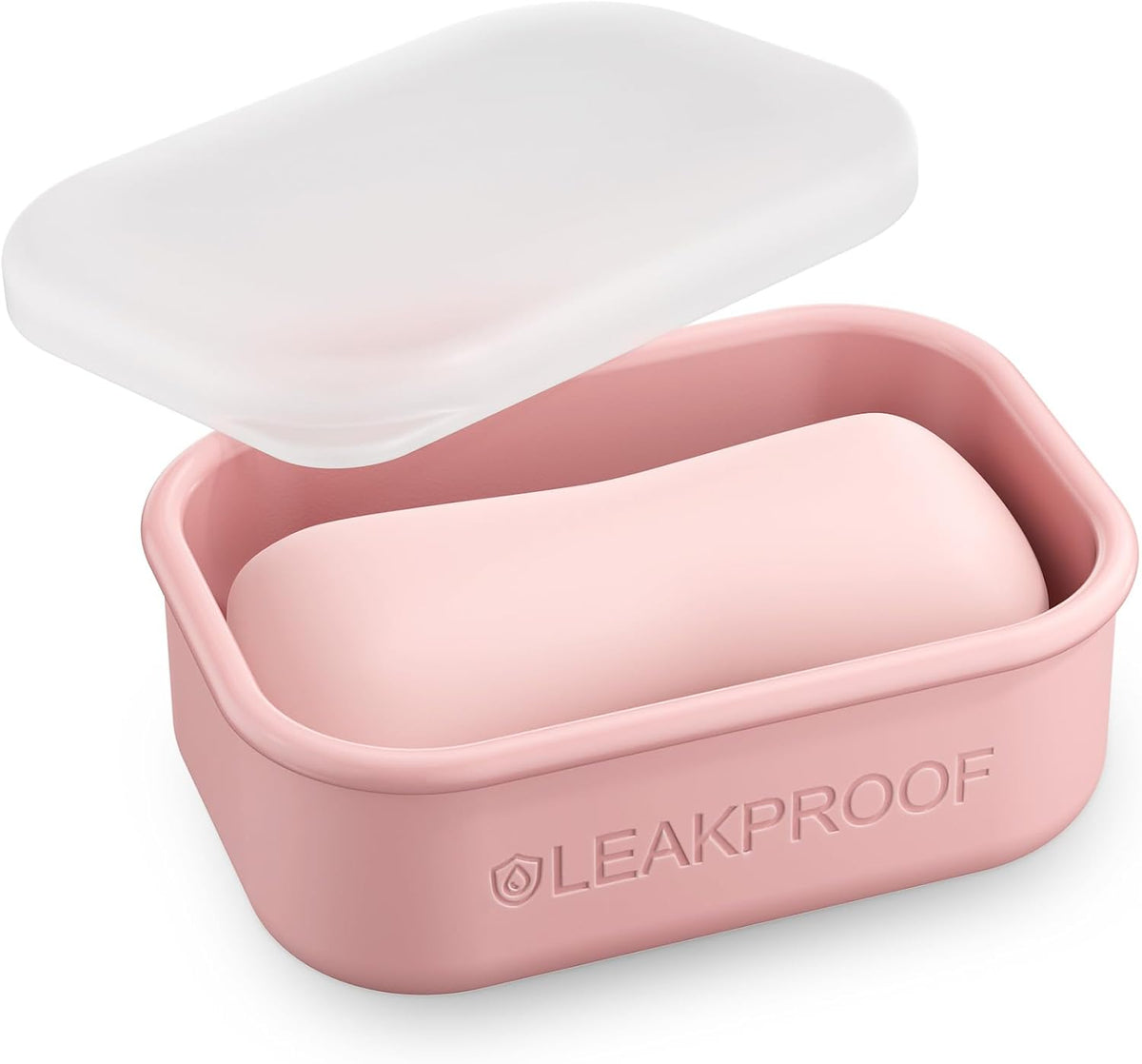Quatish Compact Leakproof Travel Soap Case, Silicone Soap Box with Draining Layer, Enhanced Soap Container, Suitable for Camping, Gym, Bathroom, Outdoor Essentials, Green