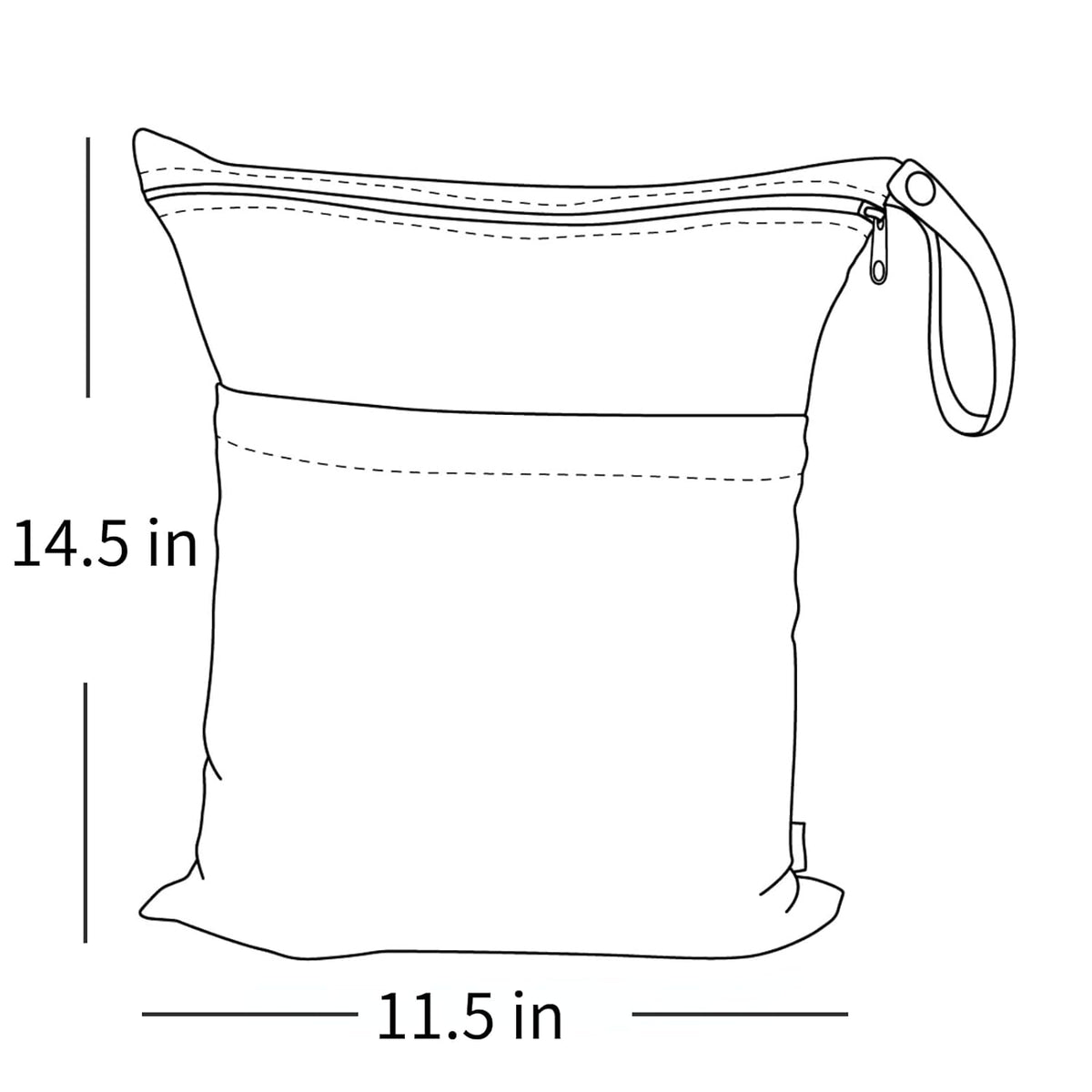 ALVA ALVABABY 3pcs Baby Cloth Diaper Wet/Dry Bags|Waterproof Reusable with Two Pockets|Travel, Beach, Pool, Daycare, Soiled Baby Items,Yoga,Gym Bag for Swimsuits or Wet Clothes 3L-ZM09 - Colors B
