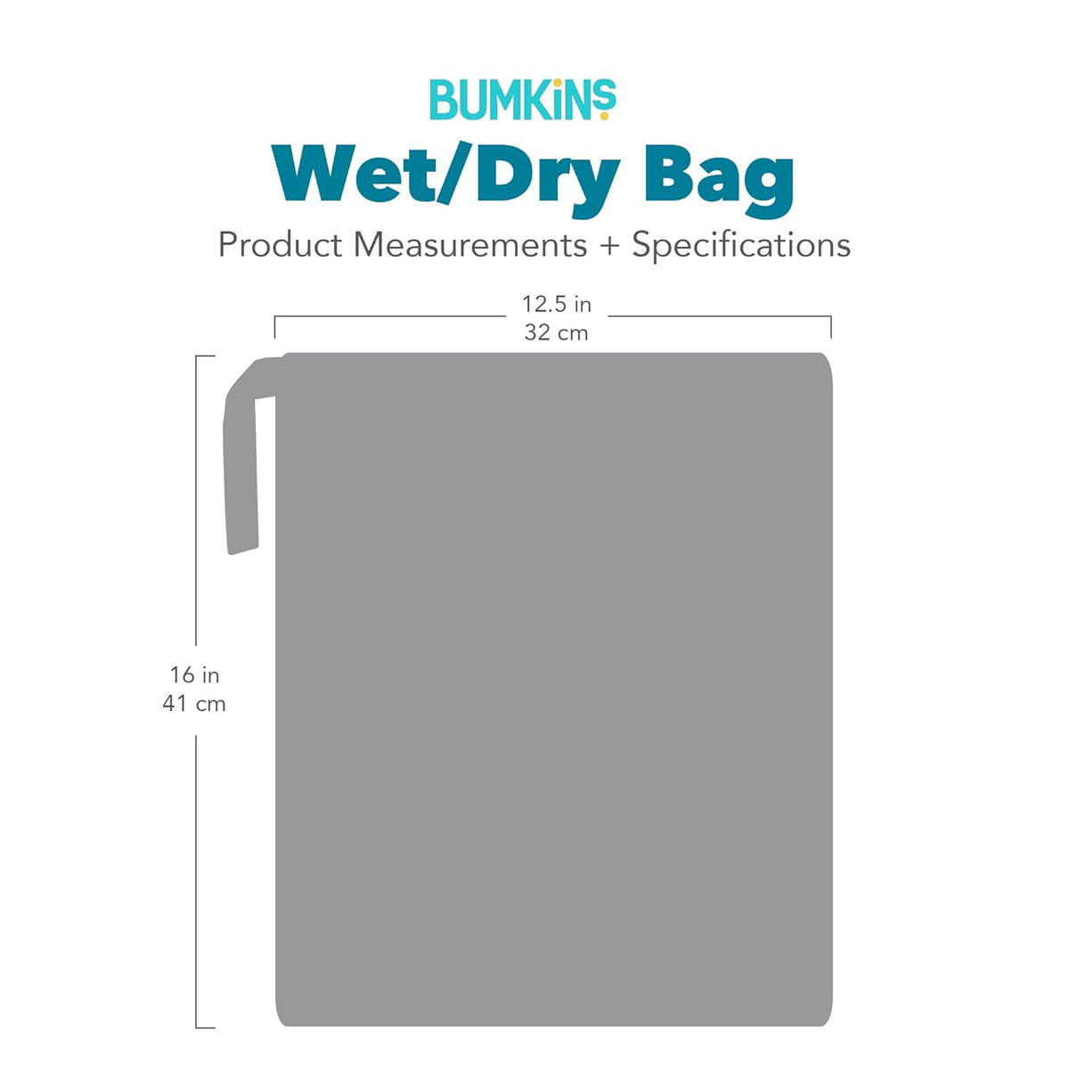 Bumkins Waterproof Wet Bag for Baby, Travel, Swim Suit, Cloth Diapers, Pump Parts, Pool, Beach, Gym Clothes, Toiletry, Hook to Stroller, Daycare, Zipper Reusable Wetdry Packing Pouch, Jungle