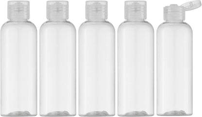 LISAPACK 3.4 oz Travel Bottles for Toiletries, Plastic Travel Size Containers for Shampoo Conditioner TSA Approved, Empty Small Squeeze for Lotion, Leak Proof Mini Liquid Tube for Refillable Clear