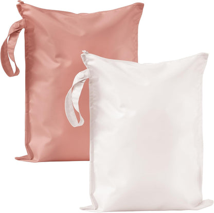 RelaxScene Wet Dry Bags Water Resistant - Reusable Waterproof Wet Dry Bag for Swimsuits & Baby Clothes - Leakproof Storage Pouch Bag for Travel & Baby Diaper - Travel Laundry Daycare Bags