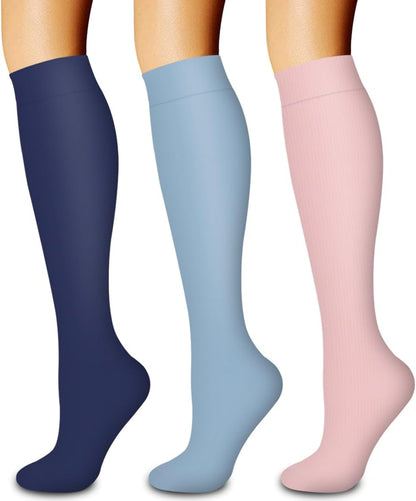 Laite Hebe 3 Pack Medical Compression Sock-Compression Sock For Women and Men Circulation -Best for Running,Nursing,Athletic Sports