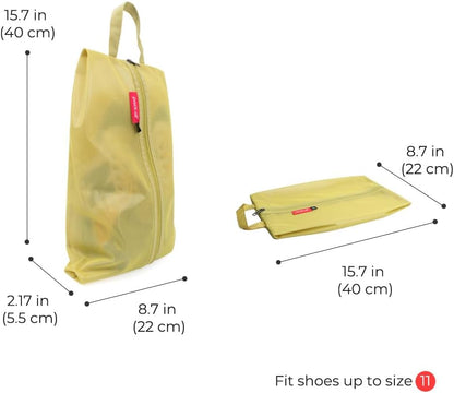 pack all Shoe Bag for Travel, Water-Resistant Shoe Pouch for Gym, Odor-Resistant Soccer Cleats Bag for Sport (Grey)