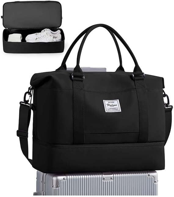 Travel Duffel Bag, Sports Tote Gym Bag, Shoulder Weekender Overnight Bag for Women - Colors A