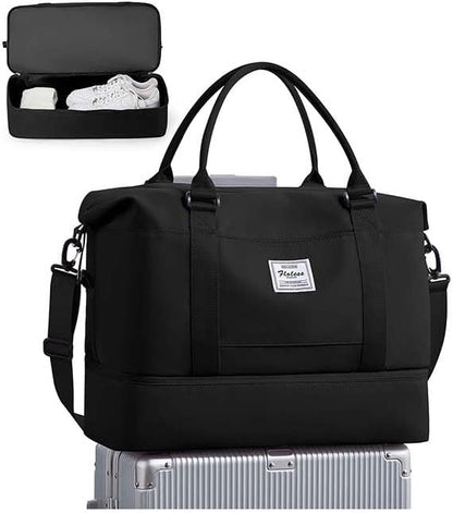 Travel Duffel Bag, Sports Tote Gym Bag, Shoulder Weekender Overnight Bag for Women - Colors A