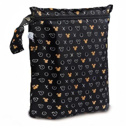 Bumkins Waterproof Wet Bag for Baby, Travel, Swim Suit, Cloth Diapers, Pump Parts, Pool, Beach, Gym Clothes, Toiletry, Hook to Stroller, Daycare, Zipper Reusable Wetdry Packing Pouch, Jungle