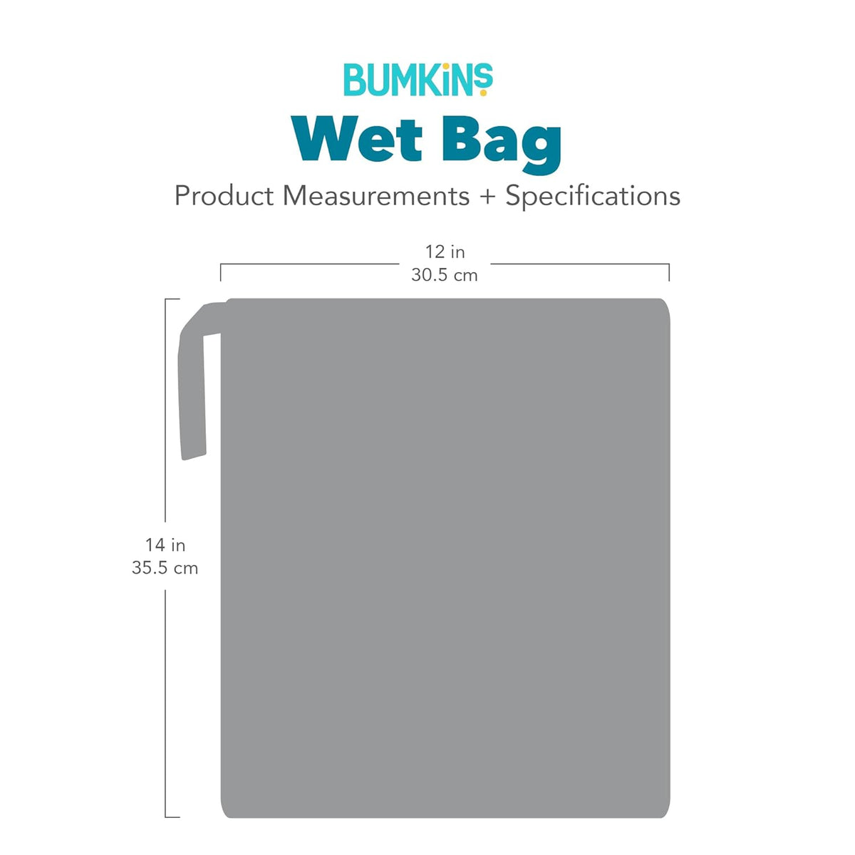 Bumkins Waterproof Wet Bag for Baby, Travel, Swim Suit, Cloth Diapers, Pump Parts, Pool, Beach, Gym Clothes, Toiletry, Hook to Stroller, Daycare, Zipper Reusable Wetdry Packing Pouch, Jungle