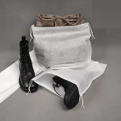 30 eco-friendly travel shoe bag storage bags, non-woven breathable dust-proof bag with rope, suitable for storing shoes and bags, isolate dust and keep shoes and bags clean and tidy. (15.7inX19.68in)