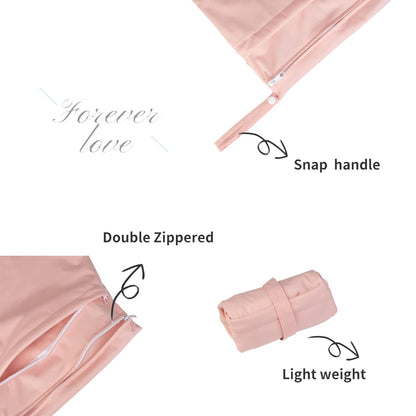 ALVA ALVABABY 3pcs Baby Cloth Diaper Wet/Dry Bags|Waterproof Reusable with Two Pockets|Travel, Beach, Pool, Daycare, Soiled Baby Items,Yoga,Gym Bag for Swimsuits or Wet Clothes 3L-ZM09 - Colors B