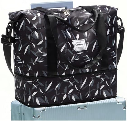 Travel Duffel Bag, Sports Tote Gym Bag, Shoulder Weekender Overnight Bag for Women - Colors A