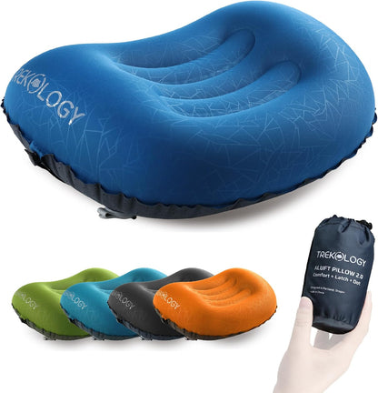 Aluft 2.0 Small Inflatable Camping Pillow for Backpacking, Travel