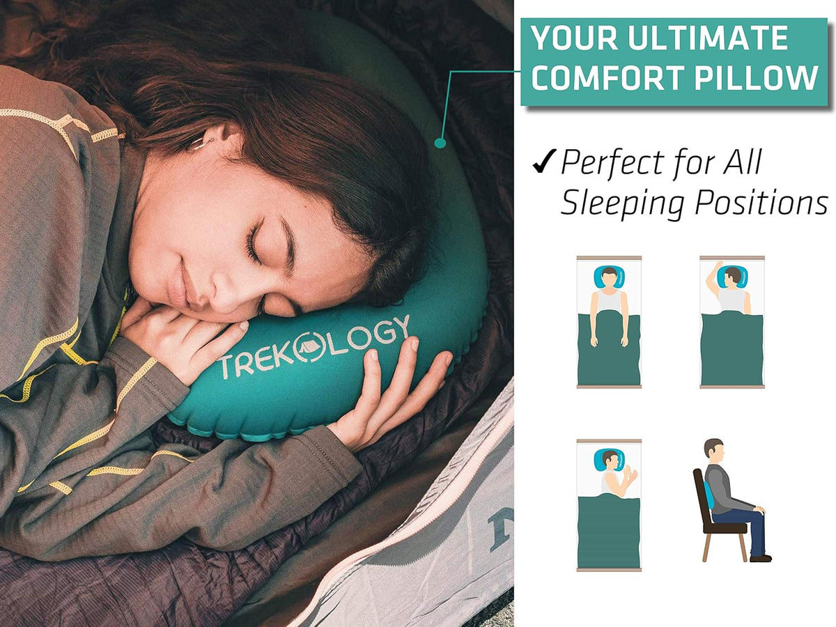 Aluft 2.0 Small Inflatable Camping Pillow for Backpacking, Travel