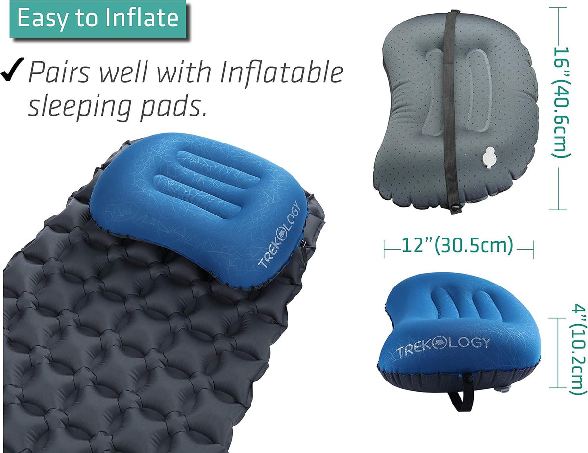 Aluft 2.0 Small Inflatable Camping Pillow for Backpacking, Travel