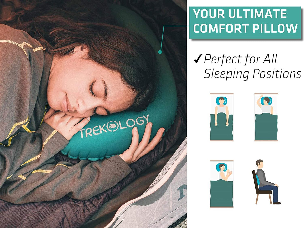 Aluft 2.0 Small Inflatable Camping Pillow for Backpacking, Travel