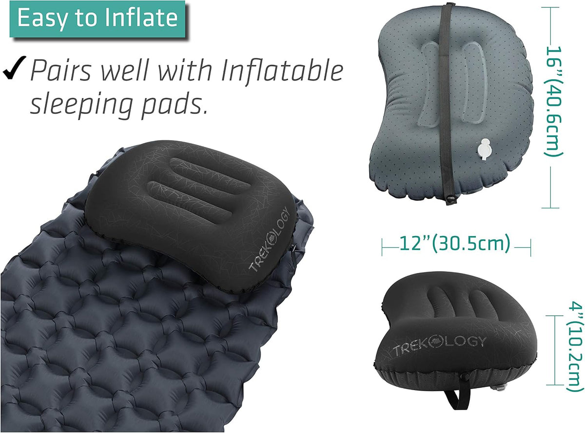 Aluft 2.0 Small Inflatable Camping Pillow for Backpacking, Travel
