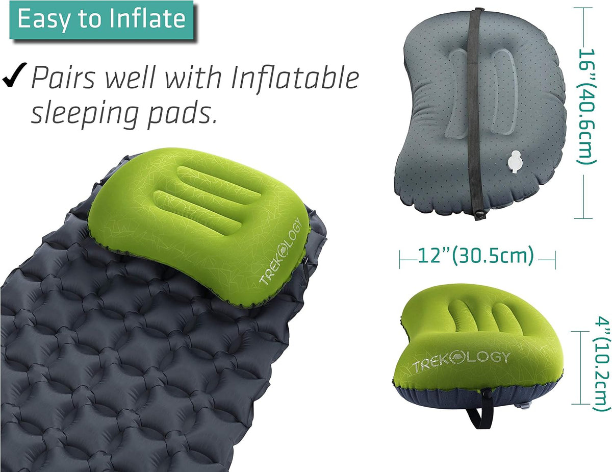 Aluft 2.0 Small Inflatable Camping Pillow for Backpacking, Travel
