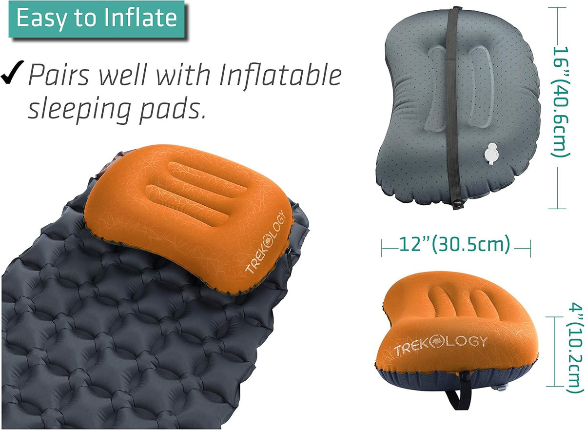 Aluft 2.0 Small Inflatable Camping Pillow for Backpacking, Travel