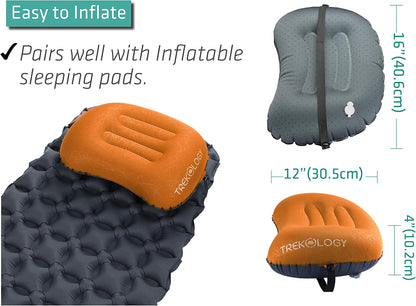 Aluft 2.0 Small Inflatable Camping Pillow for Backpacking, Travel